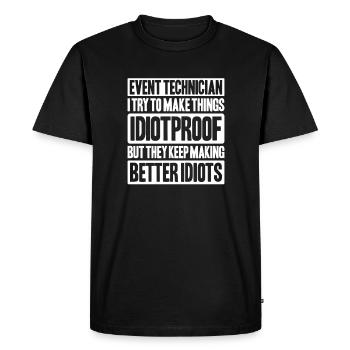 Veranstaltungstechniker Event Technician - Men's Premium Organic T-Shirt - black - Front - Nico (187cm)