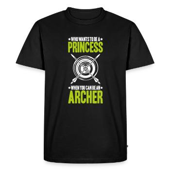 Bogenschütze Bogenschießen Bogen Archer Tir à l’arc - T-shirt Premium bio Homme - noir - Devant - Nico (187cm)