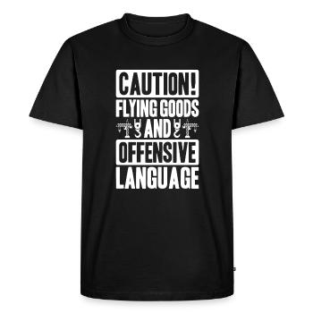 Kranführer Kranfahrer Kran Crane Operator - Men's Premium Organic T-Shirt - black - Front - Nico (187cm)