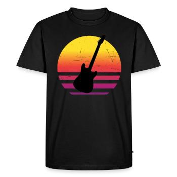 Guitar Ladies Acoustic Guitar - Men's Premium Organic T-Shirt - black - Front - Nico (187cm)