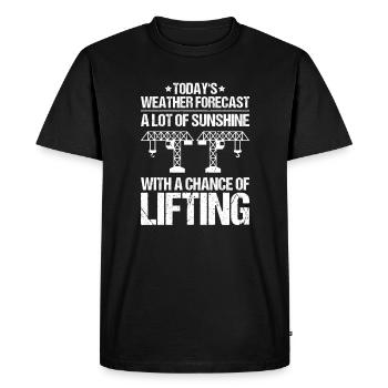 Kranführer Kranfahrer Kran Crane Operator - Men's Premium Organic T-Shirt - black - Front - Nico (187cm)