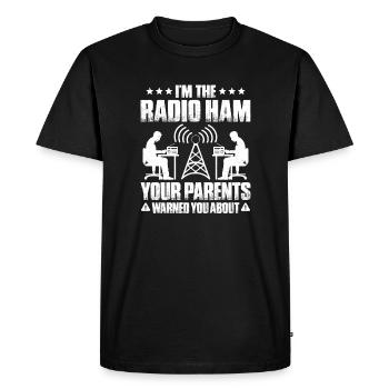 Amateurfunker Amateurfunk Radio Ham Amateur Radio - T-shirt Premium bio Homme - noir - Devant - Nico (187cm)