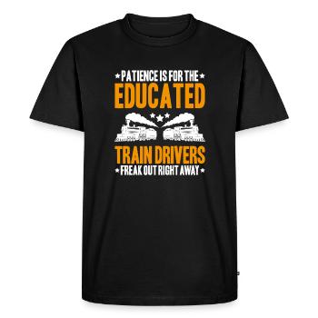 Triebfahrzeugführer Lokführer Conducteur de train - T-shirt Premium bio Homme - noir - Devant - Nico (187cm)
