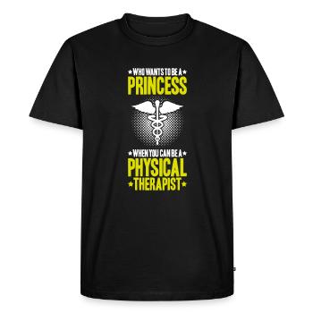 Physiothérapie Physiothérapeute Physiothérapeute - T-shirt Premium bio Homme - noir - Devant - Nico (187cm)