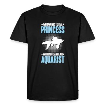 Aquaristique Aquariophile Aquarium Poissons Aquariophile - T-shirt Premium bio Homme - noir - Devant - Nico (187cm)