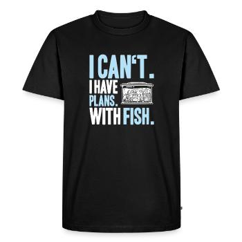 Aquaristique Aquariophile Aquarium Poissons Aquariophile - T-shirt Premium bio Homme - noir - Devant - Nico (187cm)