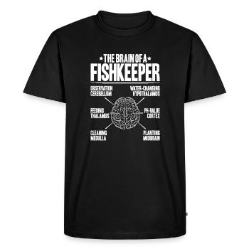 Aquaristique Aquariophile Aquarium Poissons Aquariophile - T-shirt Premium bio Homme - noir - Devant - Nico (187cm)
