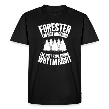Forester Forestry Forester Forest workers Forest - Men's Premium Organic T-Shirt - black - Front - Nico (187cm)