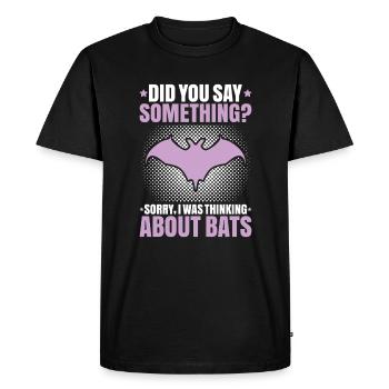 Fledermaus Fledermäuse Bat Bats Fledertier - Men's Premium Organic T-Shirt - black - Front - Nico (187cm)