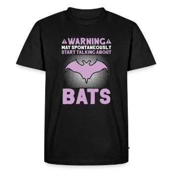 Fledermaus Fledermäuse Bat Bats Fledertier - Männer Premium Bio T-Shirt - Schwarz - Vorne - Nico (187cm)