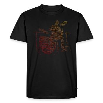 Batterie Hommes Drum Kit Batteur - T-shirt Premium bio Homme - noir - Devant - Nico (187cm)