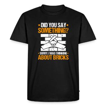 Master Masonry Masonry Bricklayer Mason - Men's Premium Organic T-Shirt - black - Front - Nico (187cm)