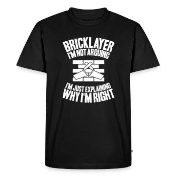 Maître Maçonnerie Maçonnerie Maçon Maçon - T-shirt Premium bio Homme - noir - Devant - Nico (187cm)