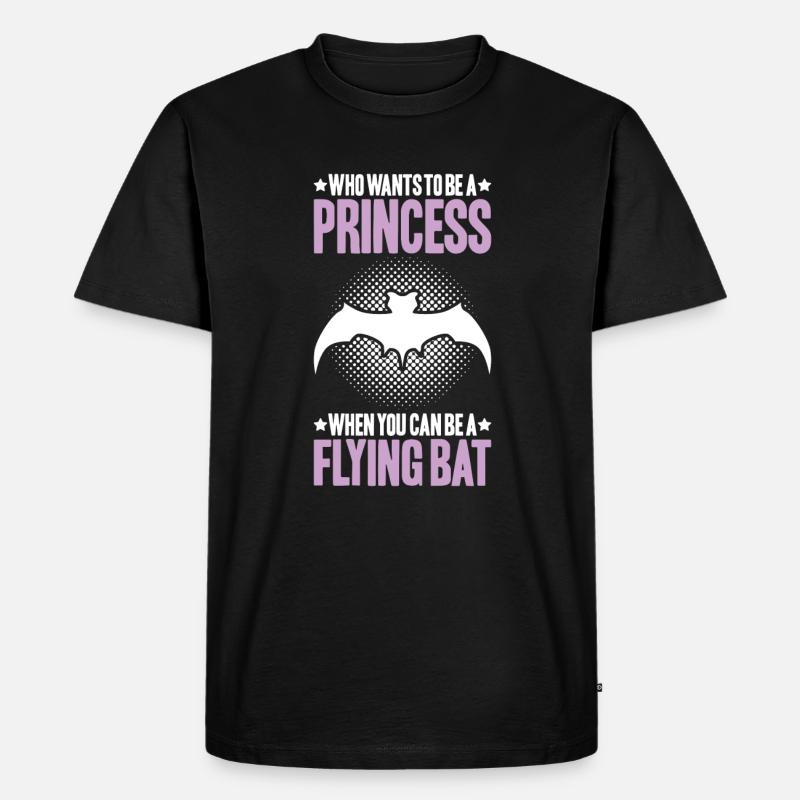 Fledermaus Fledermäuse Bat Bats Fledertier - Männer Premium Bio T-Shirt - Schwarz