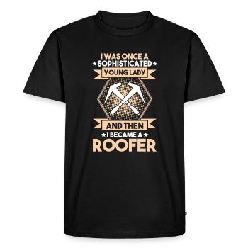 Couvreur Toiture Toiture Toiture Couvreurs Toiture - T-shirt Premium bio Homme - noir - Devant - Nico (187cm)