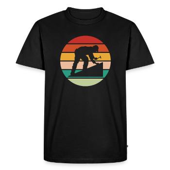 Couvreur Toiture Toiture Toiture Couvreurs Toiture - T-shirt Premium bio Homme - noir - Devant - Nico (187cm)