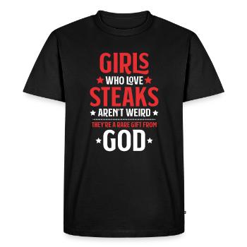 Carnivore Diät Carnivore Ernährung Carnivore Diet - T-shirt Premium bio Homme - noir - Devant - Nico (187cm)