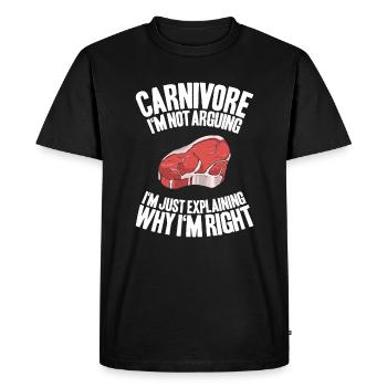 Carnivore Diät Carnivore Ernährung Carnivore Diet - T-shirt Premium bio Homme - noir - Devant - Nico (187cm)