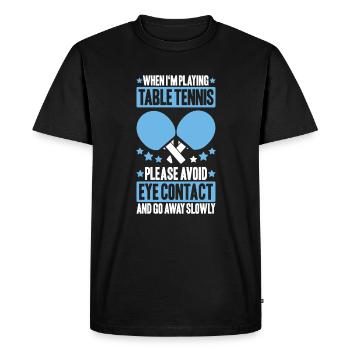 Tischtennis Ping Pong Pingpong Table Tennis - Men's Premium Organic T-Shirt - black - Front - Nico (187cm)