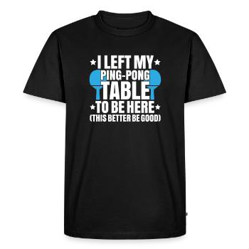 Tischtennis Ping Pong Pingpong Table Tennis - Men's Premium Organic T-Shirt - black - Front - Nico (187cm)