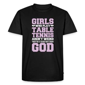 Tischtennis Ping Pong Pingpong Table Tennis - Men's Premium Organic T-Shirt - black - Front - Nico (187cm)