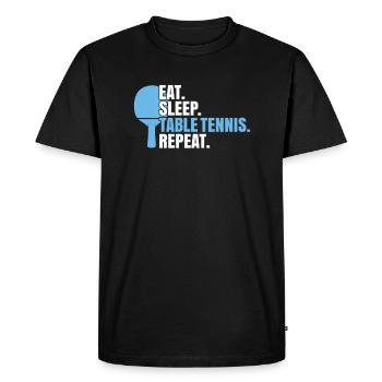 Tischtennis Ping Pong Pingpong Table Tennis - Men's Premium Organic T-Shirt - black - Front - Nico (187cm)