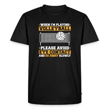Volleyball Volleyball Player Volleyball Player Volley - Men's Premium Organic T-Shirt - black - Front - Nico (187cm)