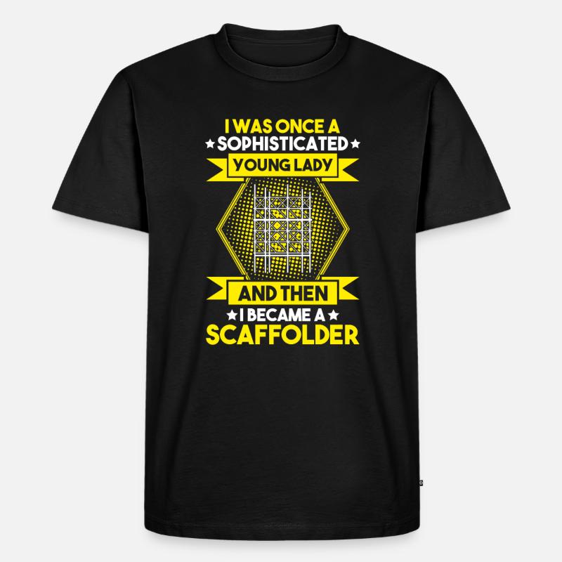 Gerüstbauer Gerüstbau Gerüstmonteur Scaffolder - Männer Premium Bio T-Shirt - Schwarz