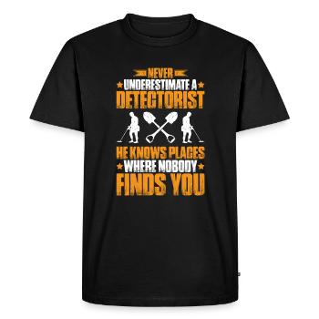 Detectorist Sondler Metal Detectorist - Men's Premium Organic T-Shirt - black - Front - Nico (187cm)