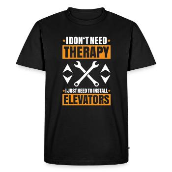 Elevator Fitter Elevator Mechanic Elevator Mechanic - Men's Premium Organic T-Shirt - black - Front - Nico (187cm)