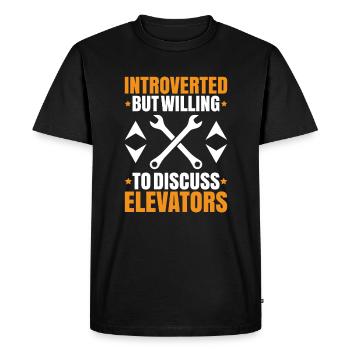 Elevator Fitter Elevator Mechanic Elevator Mechanic - Men's Premium Organic T-Shirt - black - Front - Nico (187cm)