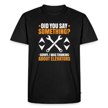 Elevator Fitter Elevator Mechanic Elevator Mechanic - Men's Premium Organic T-Shirt - black - Front - Nico (187cm)