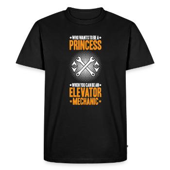 Elevator Fitter Elevator Mechanic Elevator Mechanic - Men's Premium Organic T-Shirt - black - Front - Nico (187cm)