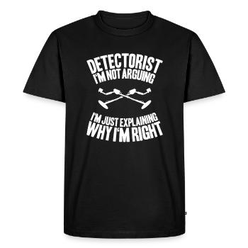 Detectorist Sondler Metal Detectorist - Men's Premium Organic T-Shirt - black - Front - Nico (187cm)