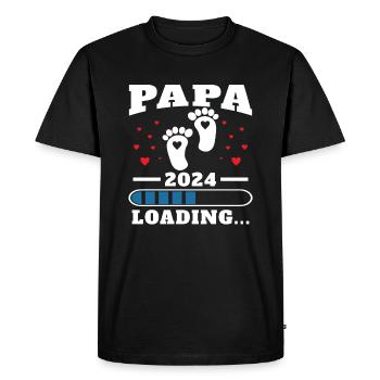 Dad 2024 Funny Father's Day Gift Pregnant - Men's Premium Organic T-Shirt - black - Front - Nico (187cm)