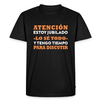 Jubila drôle Je suis un grand-parent professionnel - T-shirt Premium bio Homme - noir - Devant - Nico (187cm)