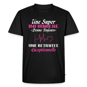 Retired Nurse Humor, Retirement Gift - Men's Premium Organic T-Shirt - black - Front - Nico (187cm)