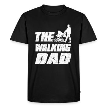 The Walking dad - Men's Premium Organic T-Shirt - black - Front - Nico (187cm)