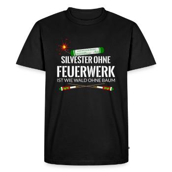 Veille du Nouvel An sans feu d'artifice Pyro - T-shirt Premium bio Homme - noir - Devant - Nico (187cm)