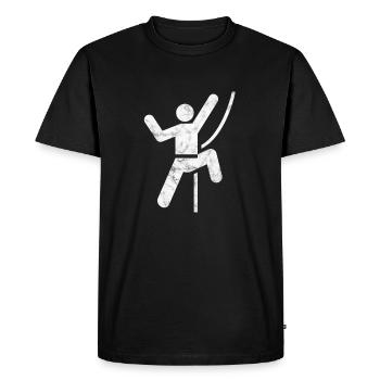 Grimpeur - T-shirt Premium bio Homme - noir - Devant - Nico (187cm)