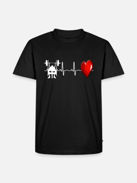 bench press - Men's Premium Organic T-Shirt - black