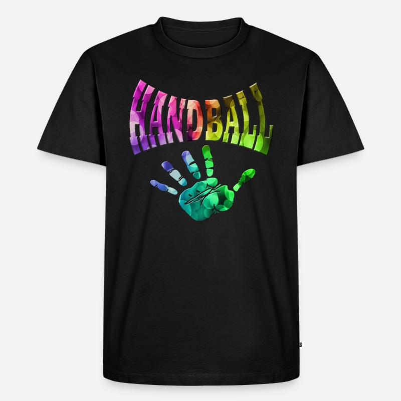 Handball - Männer Premium Bio T-Shirt - Schwarz
