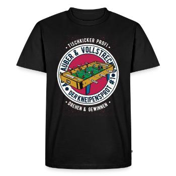 kicker table baby foot ballon de table - T-shirt Premium bio Homme - noir - Devant - Nico (187cm)