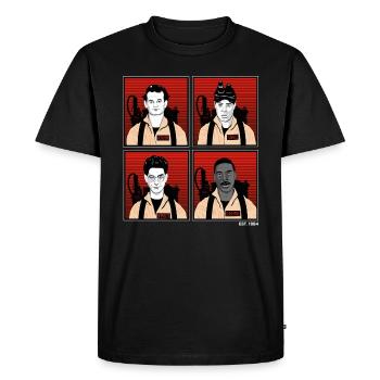 SOS Fantômes Carreaux Des Personnages - T-shirt Premium bio Homme - noir - Devant - Nico (187cm)
