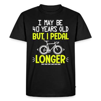 40 years old anniversary cycling 40 th - T-shirt Premium bio Homme - noir - Devant - Nico (187cm)