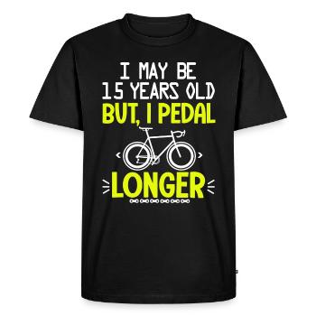 15 years old anniversary cycling 15 th - T-shirt Premium bio Homme - noir - Devant - Nico (187cm)