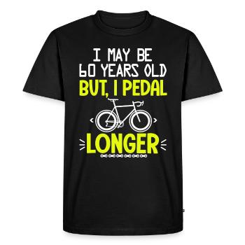 60 years old anniversary cycling 60 th - T-shirt Premium bio Homme - noir - Devant - Nico (187cm)