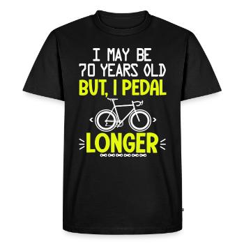 70 years old anniversary cycling 70 th - T-shirt Premium bio Homme - noir - Devant - Nico (187cm)