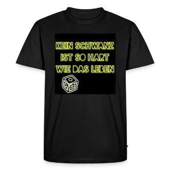 Aucune queue n’est aussi dure que la vie - Club WoW - T-shirt Premium bio Homme - noir - Devant - Nico (187cm)