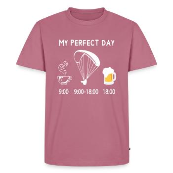 My perfect day Paragleiten - Männer Premium Bio T-Shirt - Mauve - Vorne - Nico (187cm)